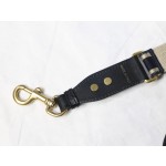 Dior blue embroidery and black cow leather