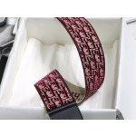 Dior date red D Oblique velvet shoulder strap