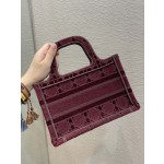 Mini Retro Red  Tote Velvet latest plaid series