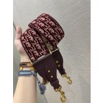 Dior Velvet Collection letter wide shoulder strap