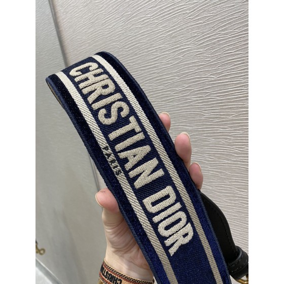 Dior Velvet Collection letter wide shoulder strap