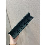 Mini Peacock Green Tote Velvet latest plaid series