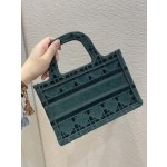 Mini Peacock Green Tote Velvet latest plaid series