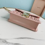 MIU MIU 5BH099 Lambskin shoulder pad and metal chain splicing long shoulder strap