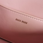 MIU MIU 5BH099 Lambskin shoulder pad and metal chain splicing long shoulder strap