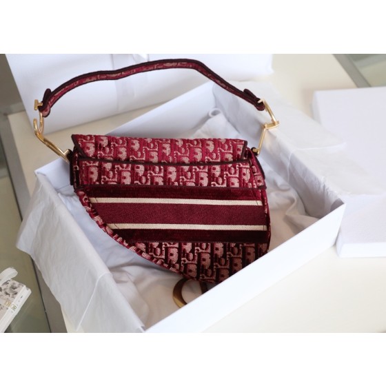 Dior Velvet Saddle Saddle Bag