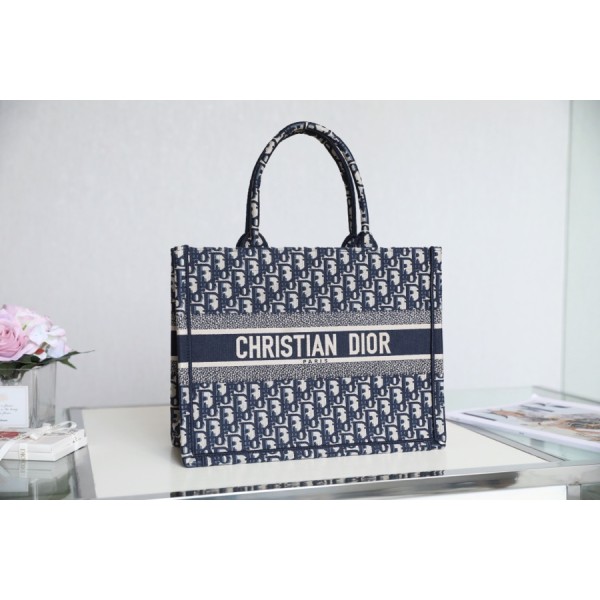 DIOR TOTE blue Oblique pattern