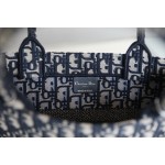 DIOR TOTE blue Oblique pattern