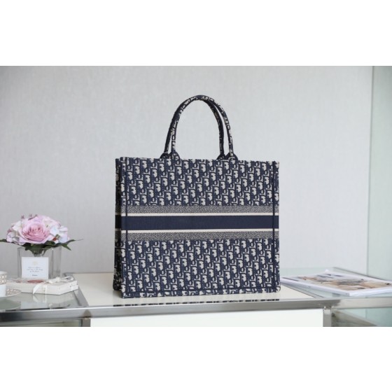 DIOR TOTE blue Oblique pattern