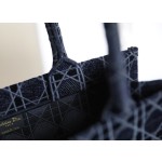 DIOR TOTE embroidered vine check blue