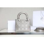 Dior Lady mini 🤍 Grey hot-stamped diamond dainty bag DR-051