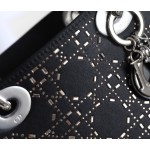 Dior Lady mini 💗 Black hot-stamped diamond toffee bag DR-051
