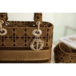 Dior〰️LadyFive compartmentsDaffy velvet coffee color DR-031