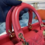 DIOR Lady Seven Grid Daifei Cherry Red
