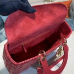 DIOR Lady Seven Grid Daifei Cherry Red