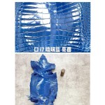 Hermès makes exclusive leather glossy American alligator: blue line