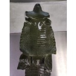 Hermès makes exclusive leather glossy American alligator: olive green