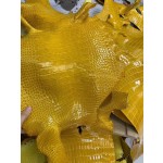 Hermès makes exclusive leather glossy American alligator:amber yellow