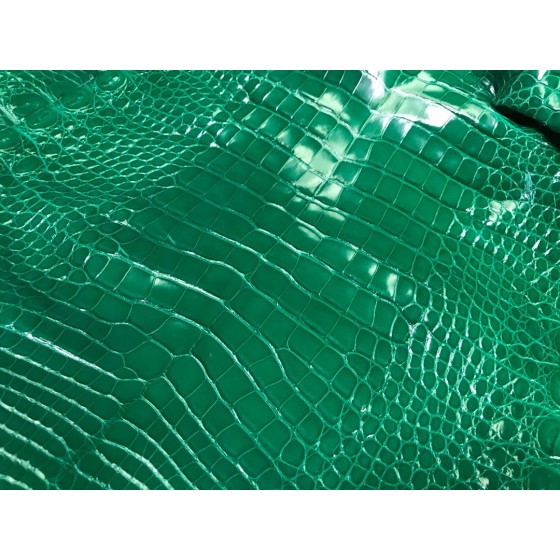 Hermès makes exclusive leather glossy American alligator:Emerald Green～JQ17