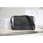 Montaigne palm print cow leather flap bag