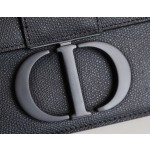 Montaigne palm print cow leather flap bag