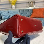DIOR Lady Seven Grid Daifei Wine Red Lacquer Gold