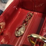 DIOR Lady Seven Grid Daifei Wine Red Lacquer Gold