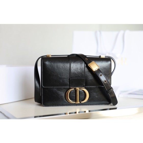 Montaigne palm print cow leather flap bag