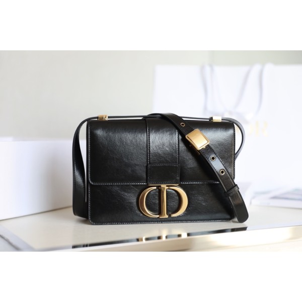 Montaigne palm print cow leather flap bag