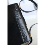 Montaigne palm print cow leather flap bag