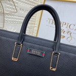 Gucci-combined lock original single hand + diagonal briefcase