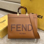 FENDI caramel small new size shine tote tote bag "sunshine bag"