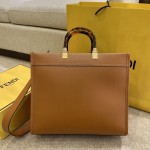 FENDI caramel small new size shine tote tote bag "sunshine bag"
