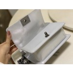 𝗖𝗵𝗮𝗻𝗲𝗹𝗟𝗲𝗯𝗼𝘆 Imported python skin with the latest heavy metal handle bag in lambskin