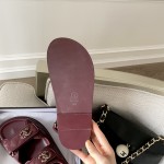 CHANEL Classic Enamel Colorful Button Velcro Sandals