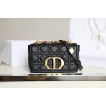 [DlOR CARO] Black soft cow leather rattan check DR-081