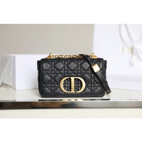 [DlOR CARO] Black soft cow leather rattan check DR-081