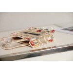 BOOK TOTE beige Dior Hibiscus embroidered canvas