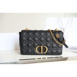 [DlOR CARO] Black soft cow leather rattan check DR-081
