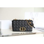 [DlOR CARO] Black soft cow leather rattan check DR-081