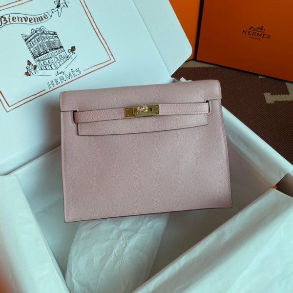 Kelly DanSe 22cm 3Q powder gold buckle evercolor leather