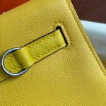 Kelly DanSe 22cm picture lemon yellow gold and silver buckle in stock evercolor leather