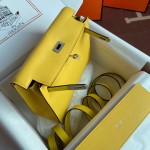 Kelly DanSe 22cm picture lemon yellow gold and silver buckle in stock evercolor leather