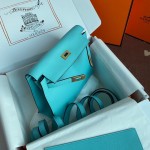 Kelly DanSe 22cm picture northern blue gold and silver buckle in stock evercolor leather