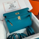 Kelly DanSe 22cm picture cowboy blue gold and silver buckle in stock evercolor leather