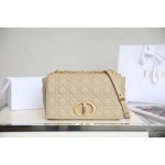 [DlOR CARO] Apricot soft cow leather rattan check DR-091