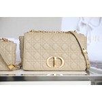 [DlOR CARO] Apricot soft cow leather rattan check DR-091