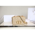 [DlOR CARO] Apricot soft cow leather rattan check DR-091