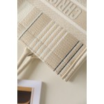 DIOR TOTE embroidered striped canvas