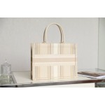 DIOR TOTE embroidered striped canvas